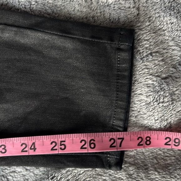 PAIGE Verdugo Ankle Black Silk Coated Skinny Jean Size 27 EUC - Picture 9 of 10